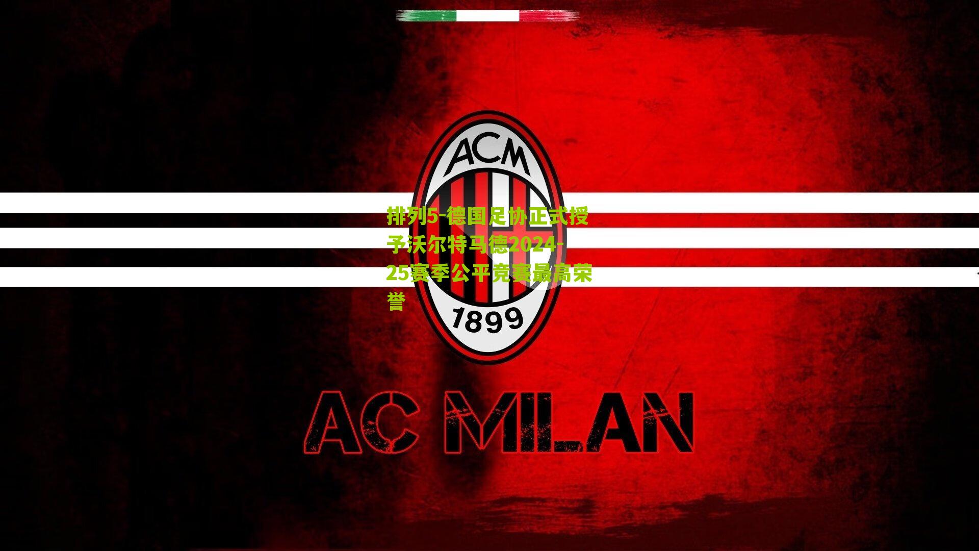 德国足协正式授予沃尔特马德2024-25赛季公平竞赛最高荣誉